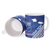 Toa Samoa Rugby Custom Ceramic Mug 40th Anniversary Samoan Siapo Pattern LT14 - Polynesian Pride