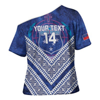Toa Samoa Rugby Custom Cross Shoulder Shirt 40th Anniversary Samoan Siapo Pattern LT14 - Polynesian Pride
