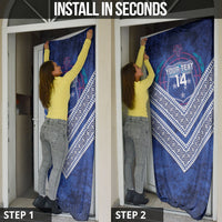 Toa Samoa Rugby Custom Door Cover 40th Anniversary Samoan Siapo Pattern LT14 - Polynesian Pride