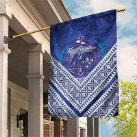 Toa Samoa Rugby Garden Flag 40th Anniversary Samoan Siapo Pattern LT14 House Flag Blue - Polynesian Pride