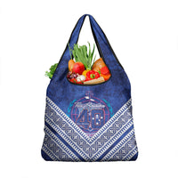 Toa Samoa Rugby Grocery Bag 40th Anniversary Samoan Siapo Pattern LT14 1-pack One Size Blue - Polynesian Pride