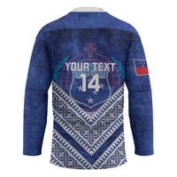 Toa Samoa Rugby Custom Hockey Jersey 40th Anniversary Samoan Siapo Pattern LT14 - Polynesian Pride