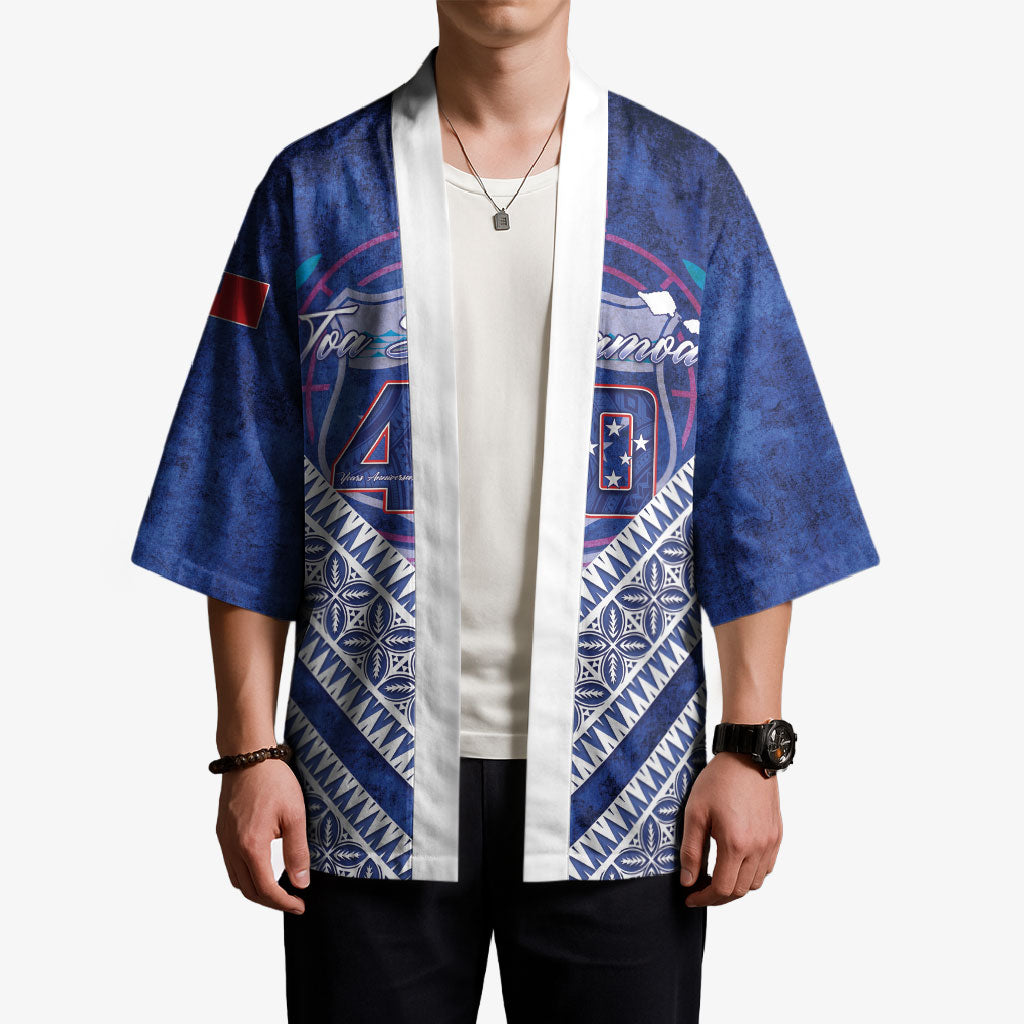 Toa Samoa Rugby Custom Kimono 40th Anniversary Samoan Siapo Pattern LT14 - Polynesian Pride