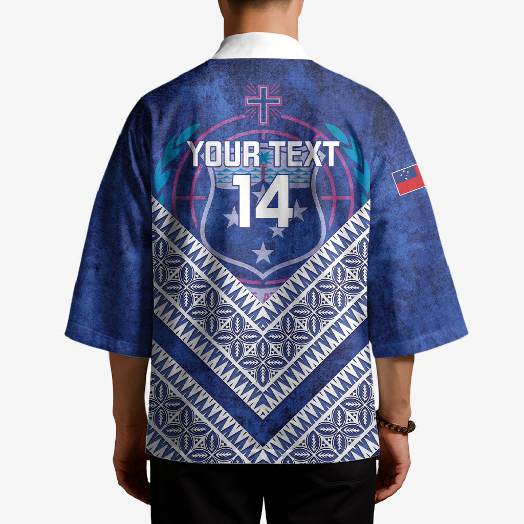 Toa Samoa Rugby Custom Kimono 40th Anniversary Samoan Siapo Pattern LT14 - Polynesian Pride