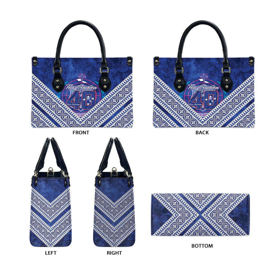 Toa Samoa Rugby Leather Bag 40th Anniversary Samoan Siapo Pattern LT14 - Polynesian Pride