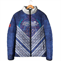 Toa Samoa Rugby Custom Padded Jacket 40th Anniversary Samoan Siapo Pattern LT14 - Polynesian Pride