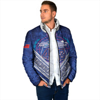Toa Samoa Rugby Custom Padded Jacket 40th Anniversary Samoan Siapo Pattern LT14 - Polynesian Pride