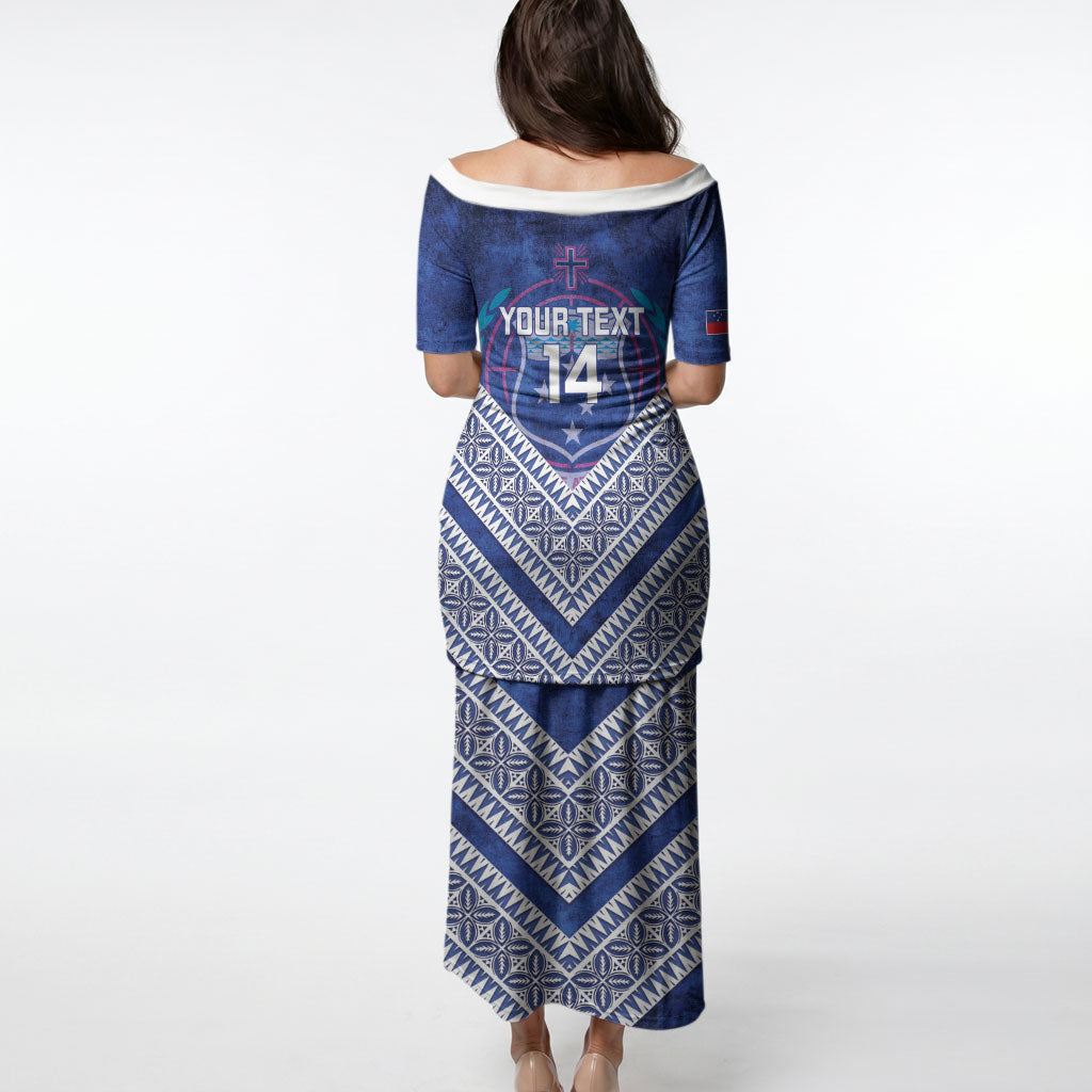 Toa Samoa Rugby Custom Puletasi 40th Anniversary Samoan Siapo Pattern LT14 - Polynesian Pride