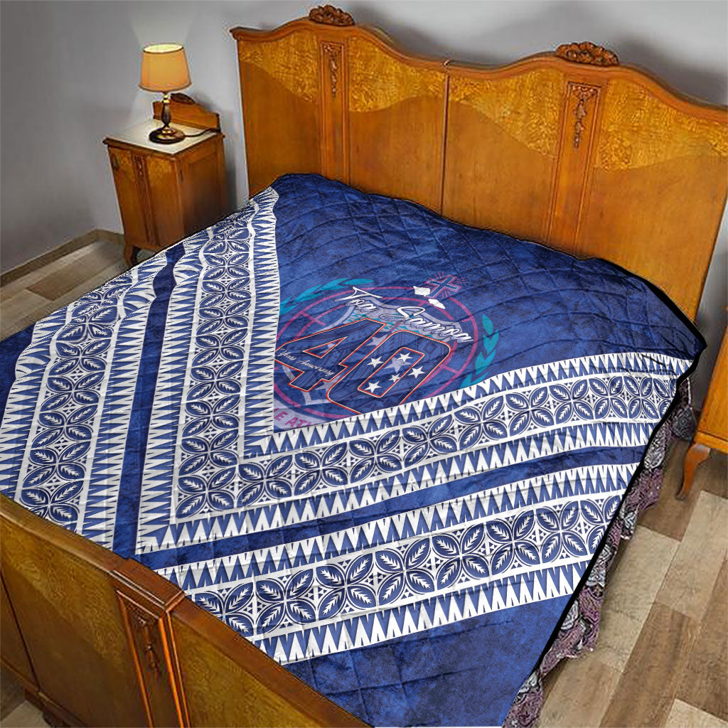 Toa Samoa Rugby Quilt 40th Anniversary Samoan Siapo Pattern LT14 - Polynesian Pride