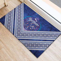 Toa Samoa Rugby Rubber Doormat 40th Anniversary Samoan Siapo Pattern LT14 - Polynesian Pride