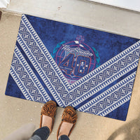 Toa Samoa Rugby Rubber Doormat 40th Anniversary Samoan Siapo Pattern LT14 - Polynesian Pride