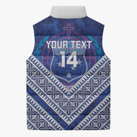 Toa Samoa Rugby Custom Sleeveless Puffer Jacket 40th Anniversary Samoan Siapo Pattern LT14 - Polynesian Pride