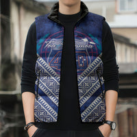 Toa Samoa Rugby Custom Sleeveless Puffer Jacket 40th Anniversary Samoan Siapo Pattern LT14 - Polynesian Pride