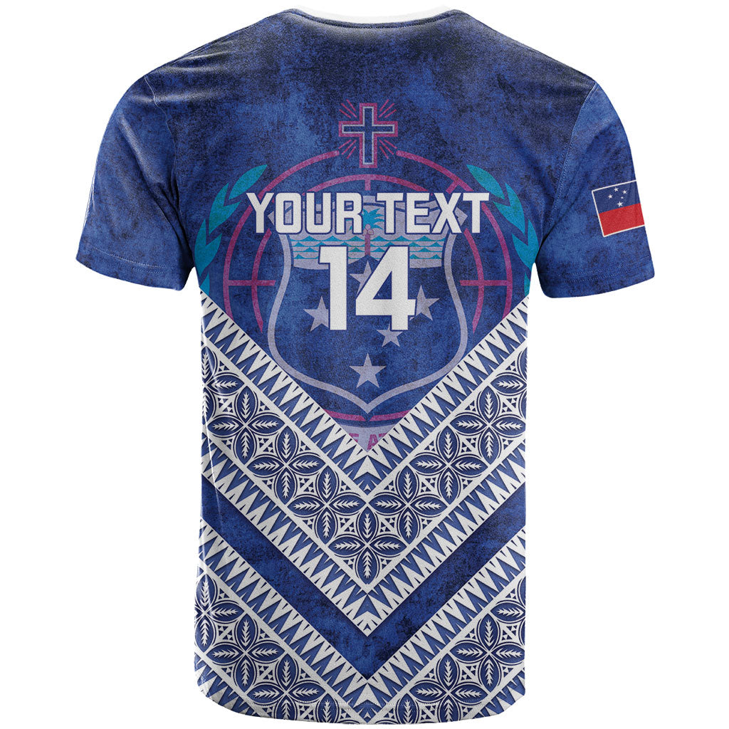 Toa Samoa Rugby Custom T Shirt 40th Anniversary Samoan Siapo Pattern LT14 - Polynesian Pride