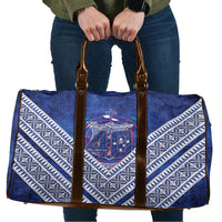 Toa Samoa Rugby Travel Bag 40th Anniversary Samoan Siapo Pattern LT14 Blue - Polynesian Pride