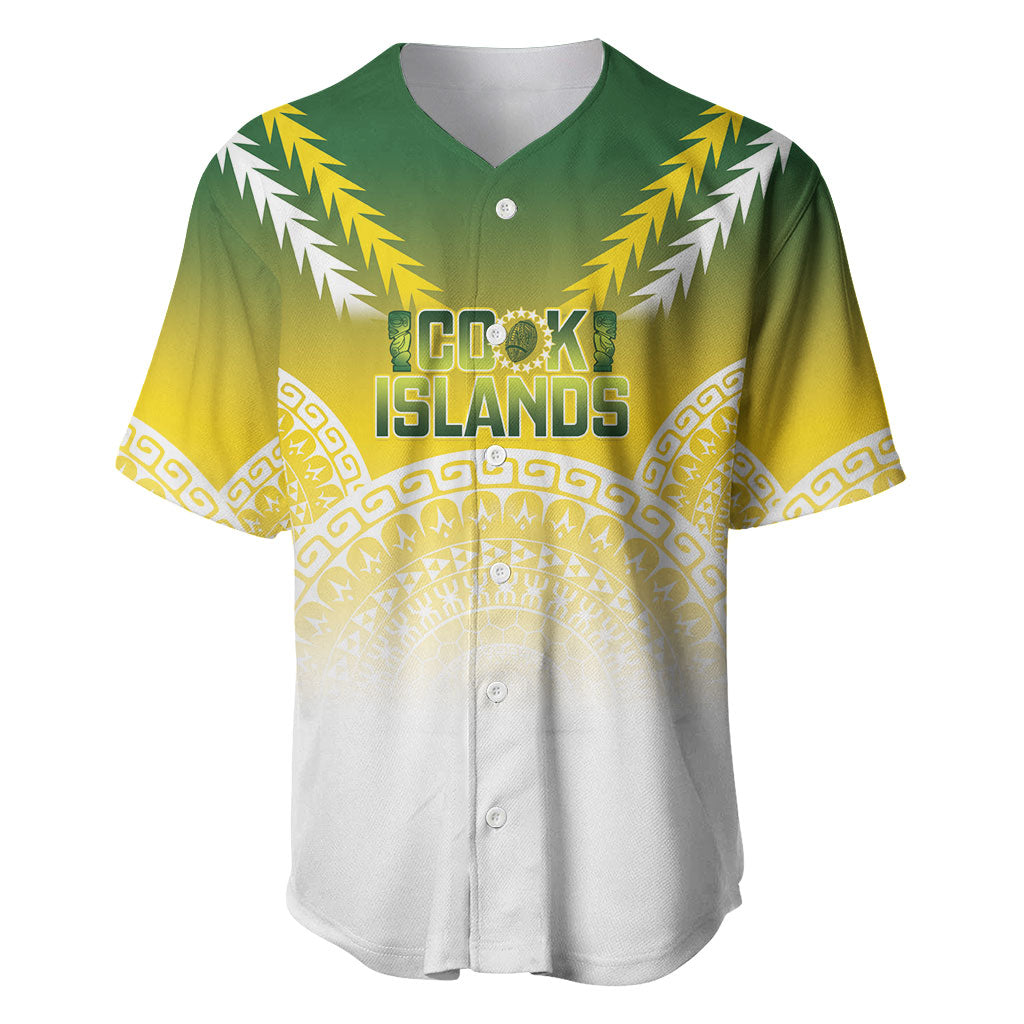 Cook Islands Rugby Custom Baseball Jersey Come On Kukis LT14 Multicolor - Polynesian Pride