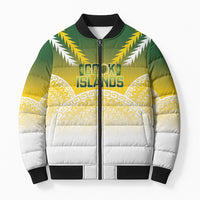 Cook Islands Rugby Custom Bomber Puffer Jacket Come On Kukis LT14 Unisex Multicolor - Polynesian Pride