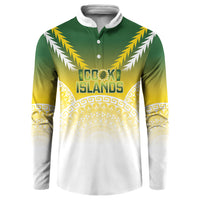 Cook Islands Rugby Custom Button Sweatshirt Come On Kukis LT14 Multicolor - Polynesian Pride