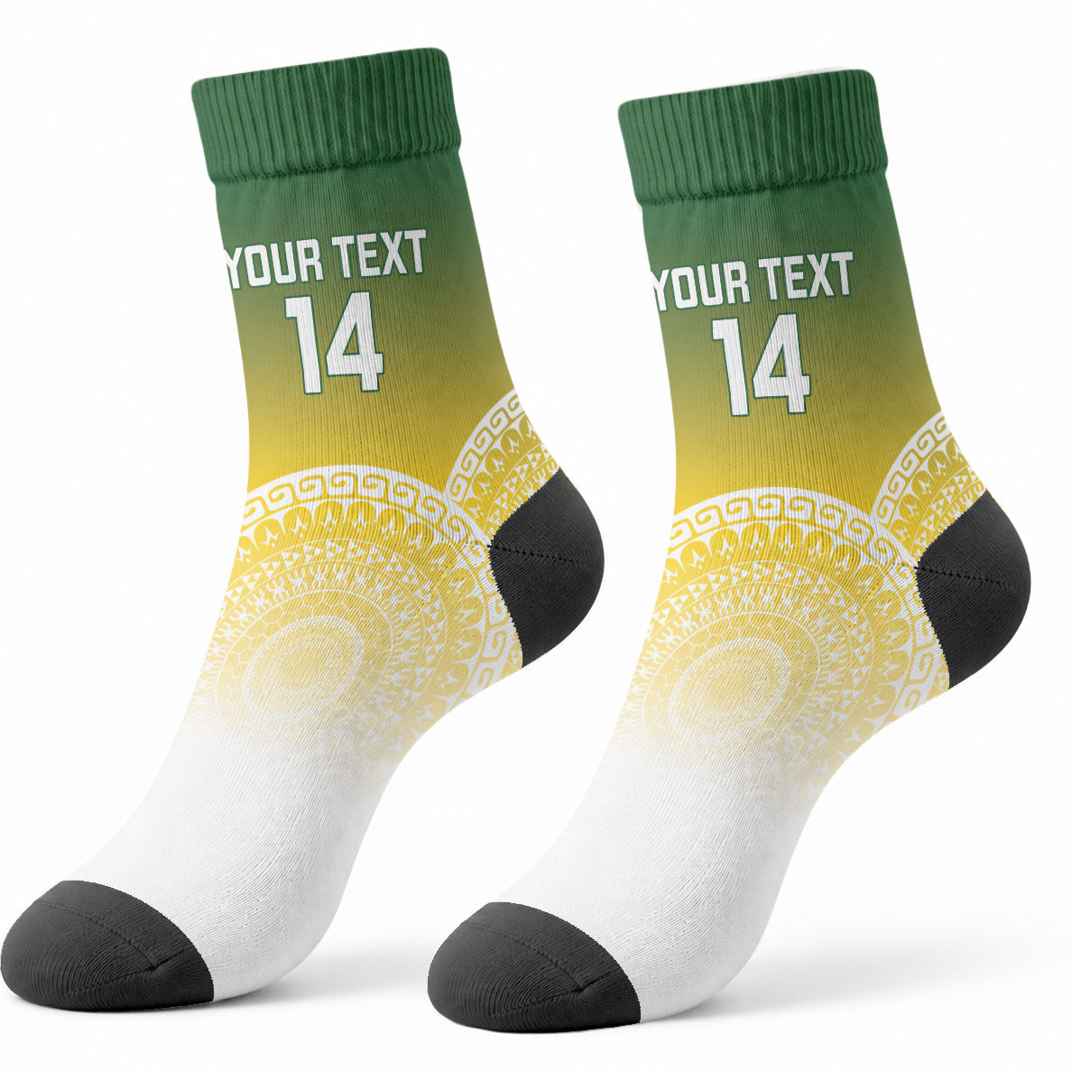 Cook Islands Rugby Custom Crew Socks Come On Kukis LT14 - Polynesian Pride