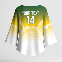 Cook Islands Rugby Custom Kimono Sleeve Blouse Come On Kukis LT14 - Polynesian Pride