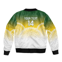 Cook Islands Rugby Custom Sleeve Zip Bomber Jacket Come On Kukis LT14 - Polynesian Pride
