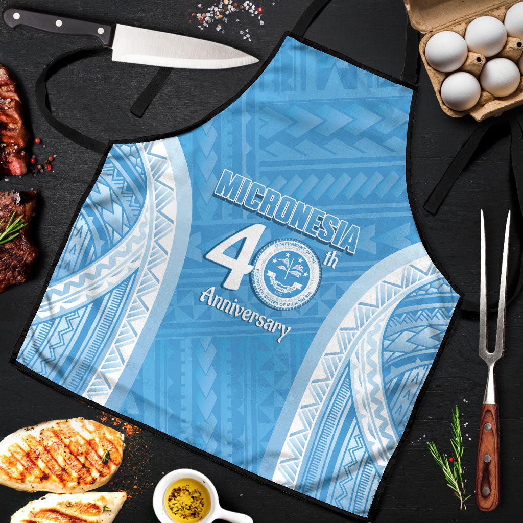 Federated States of Micronesia Independence Day Apron FSM 40th Anniversary Proud LT14 Blue - Polynesian Pride