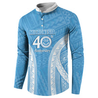 Federated States of Micronesia Independence Day Button Sweatshirt FSM 40th Anniversary Proud LT14 - Polynesian Pride