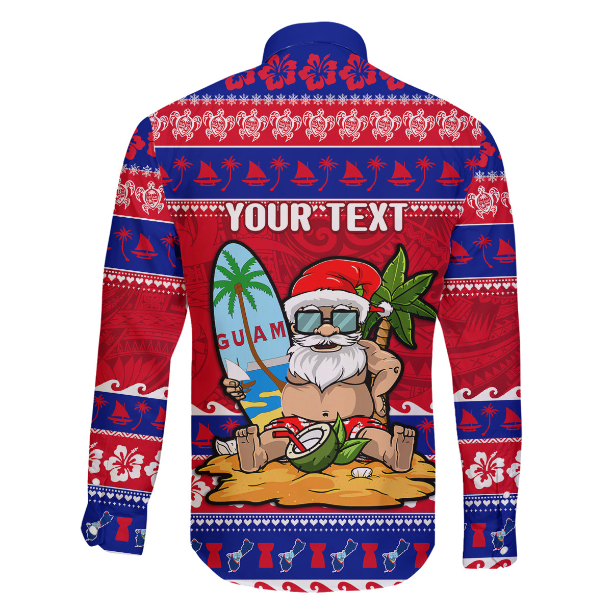 Custom Guam Christmas Family Matching Mermaid Dress and Hawaiian Shirt Guaman Santas Felis Pasgua LT14 - Polynesian Pride