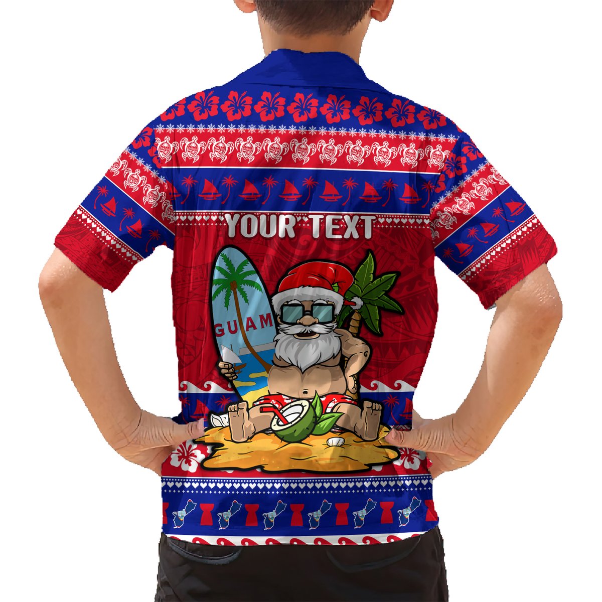Custom Guam Christmas Hawaiian Shirt Guaman Santas Felis Pasgua LT14 - Polynesian Pride