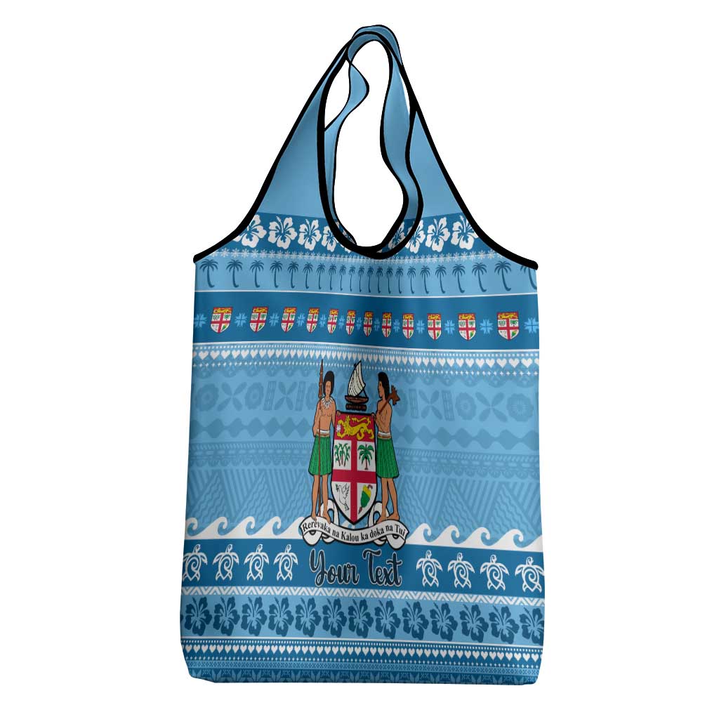 Custom Fiji Christmas Grocery Bag Fijian Tapa Marau na Kerisimasi LT14 - Polynesian Pride