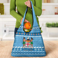 Custom Fiji Christmas Grocery Bag Fijian Tapa Marau na Kerisimasi LT14 - Polynesian Pride