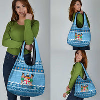 Custom Fiji Christmas Grocery Bag Fijian Tapa Marau na Kerisimasi LT14 - Polynesian Pride