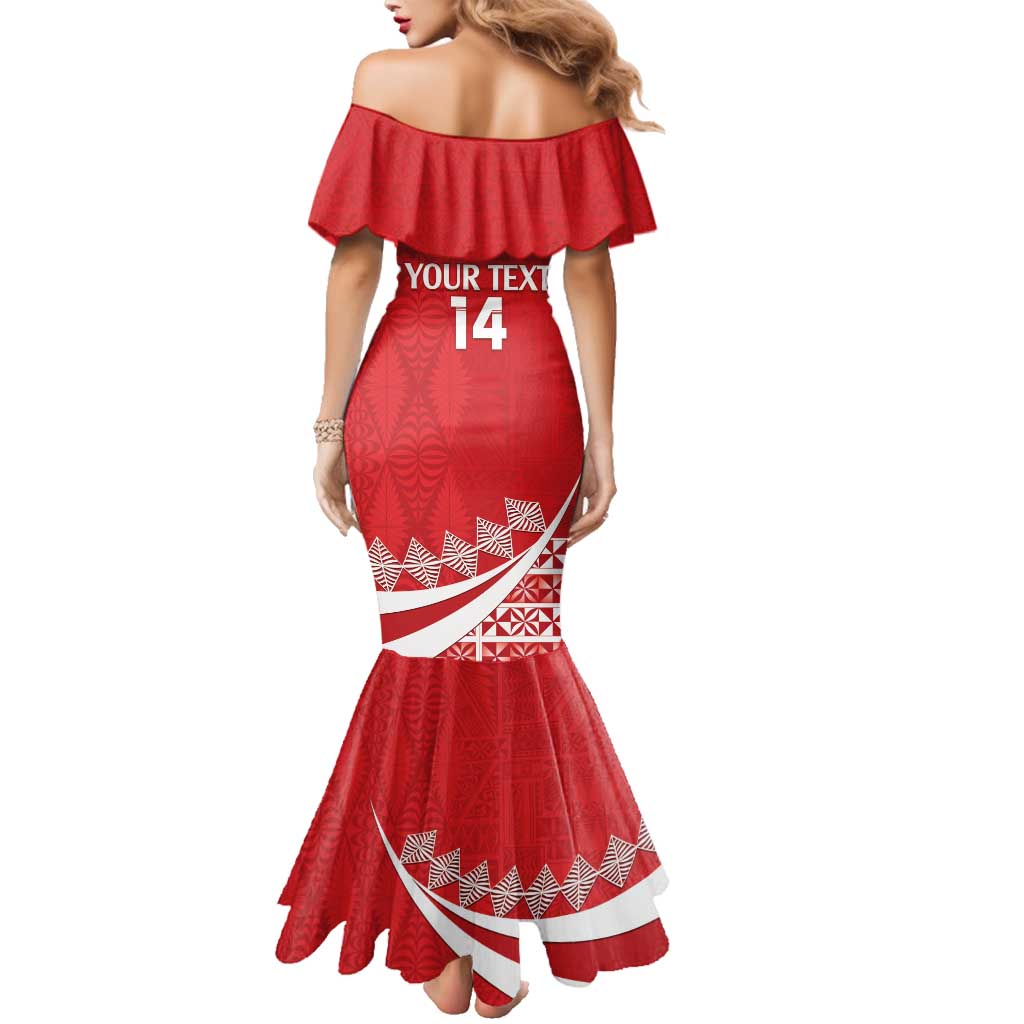 Custom Mate Maa Tonga Family Matching Mermaid Dress and Hawaiian Shirt 2024 Go Champions LT14 - Polynesian Pride