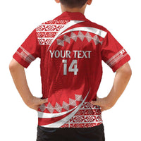 Custom Mate Maa Tonga Family Matching Off The Shoulder Long Sleeve Dress and Hawaiian Shirt 2024 Go Champions LT14 - Polynesian Pride