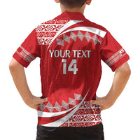 Custom Mate Maa Tonga Family Matching Off Shoulder Short Dress and Hawaiian Shirt 2024 Go Champions LT14 - Polynesian Pride