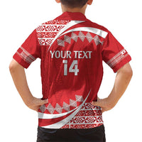 Custom Mate Maa Tonga Family Matching Short Sleeve Bodycon Dress and Hawaiian Shirt 2024 Go Champions LT14 - Polynesian Pride
