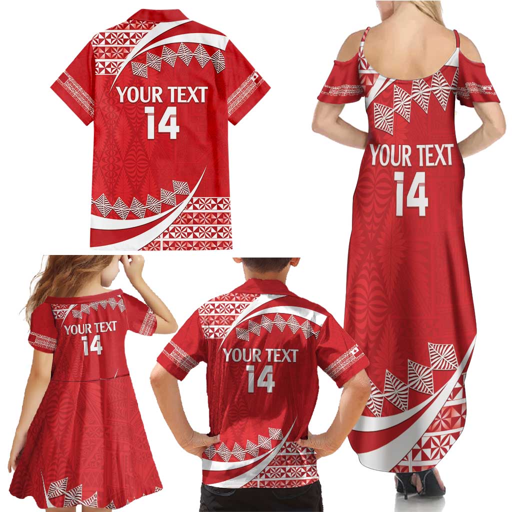 Custom Mate Maa Tonga Family Matching Summer Maxi Dress and Hawaiian Shirt 2024 Go Champions LT14 - Polynesian Pride