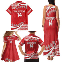 Custom Mate Maa Tonga Family Matching Tank Maxi Dress and Hawaiian Shirt 2024 Go Champions LT14 - Polynesian Pride