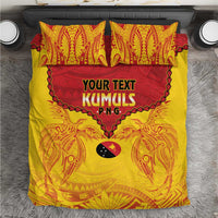 Papua New Guinea Rugby Custom Bedding Set Go Kumuls PNG - Polynesian Pattern LT14 Yellow - Polynesian Pride