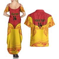 Papua New Guinea Rugby Custom Couples Matching Summer Maxi Dress and Hawaiian Shirt Go Kumuls PNG - Polynesian Pattern LT14 - Polynesian Pride