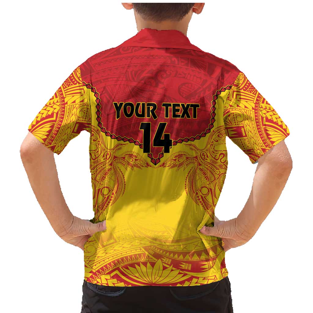 Papua New Guinea Rugby Custom Family Matching Mermaid Dress and Hawaiian Shirt Go Kumuls PNG - Polynesian Pattern LT14 - Polynesian Pride