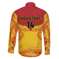 Papua New Guinea Rugby Custom Family Matching Off The Shoulder Long Sleeve Dress and Hawaiian Shirt Go Kumuls PNG - Polynesian Pattern LT14 - Polynesian Pride