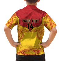 Papua New Guinea Rugby Custom Family Matching Off Shoulder Maxi Dress and Hawaiian Shirt Go Kumuls PNG - Polynesian Pattern LT14 - Polynesian Pride