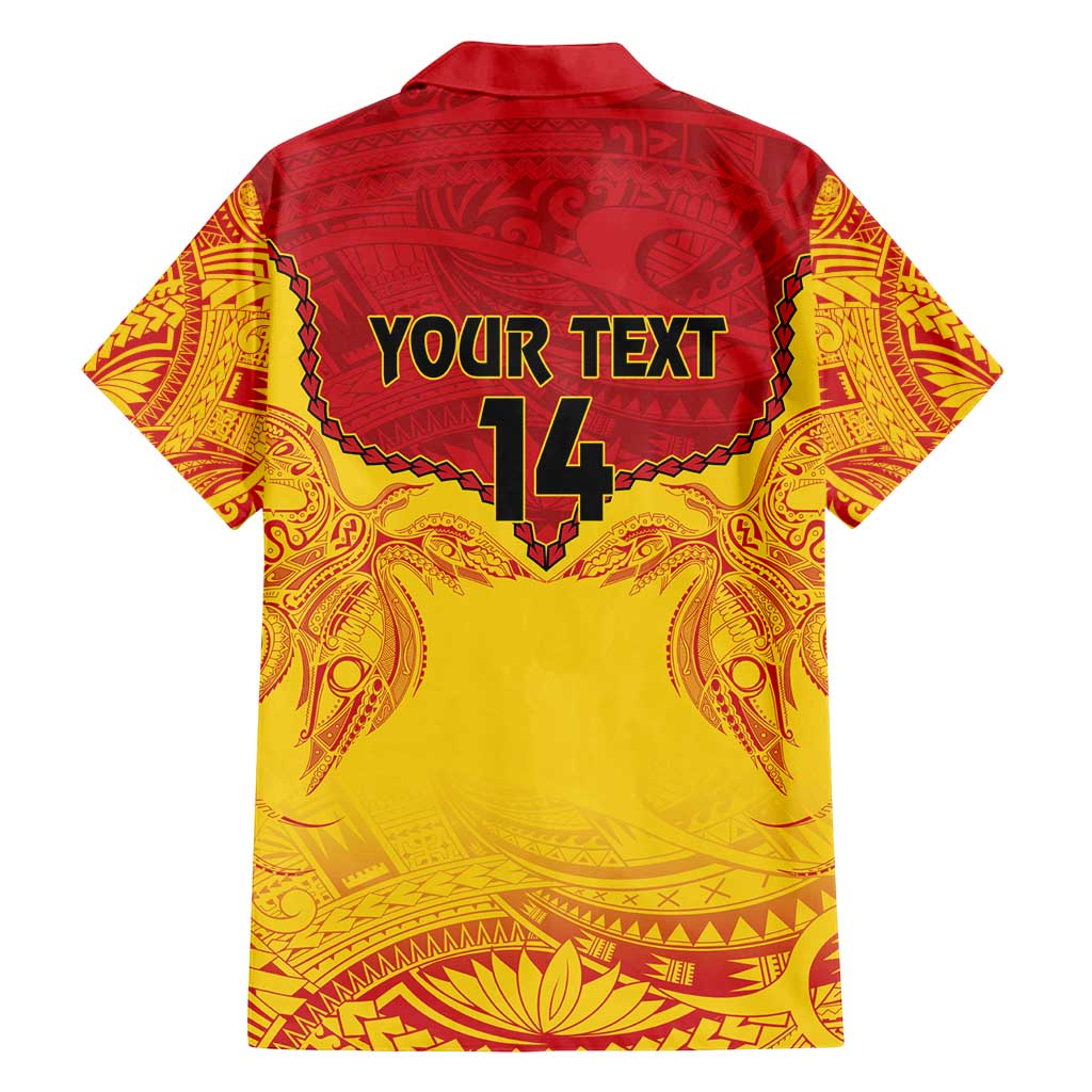 Papua New Guinea Rugby Custom Family Matching Off Shoulder Short Dress and Hawaiian Shirt Go Kumuls PNG - Polynesian Pattern LT14 - Polynesian Pride