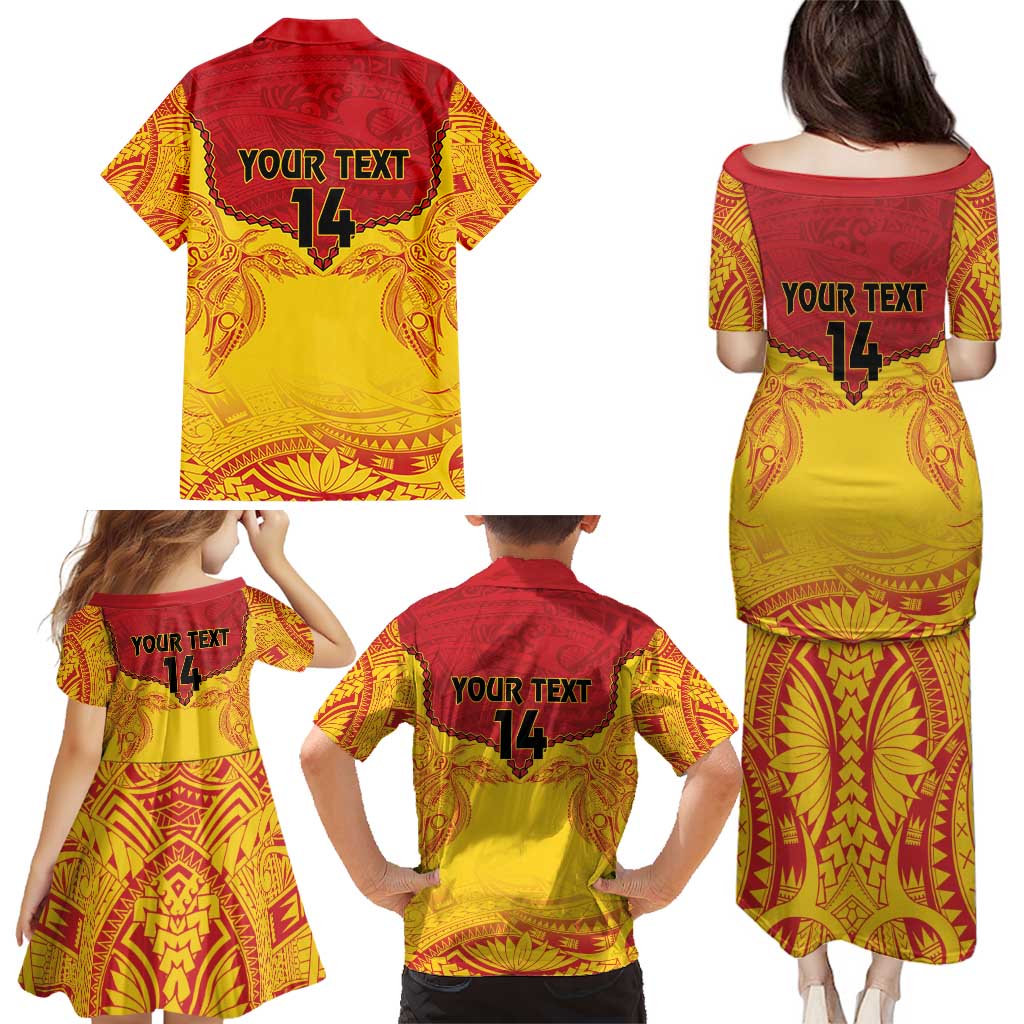 Papua New Guinea Rugby Custom Family Matching Puletasi and Hawaiian Shirt Go Kumuls PNG - Polynesian Pattern LT14 - Polynesian Pride