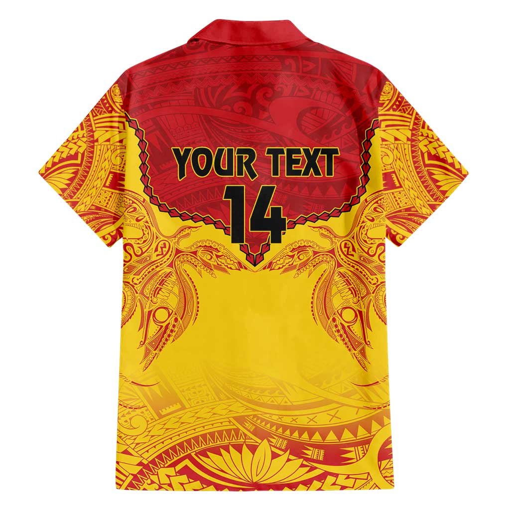 Papua New Guinea Rugby Custom Family Matching Short Sleeve Bodycon Dress and Hawaiian Shirt Go Kumuls PNG - Polynesian Pattern LT14 - Polynesian Pride