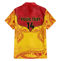Papua New Guinea Rugby Custom Family Matching Summer Maxi Dress and Hawaiian Shirt Go Kumuls PNG - Polynesian Pattern LT14 - Polynesian Pride