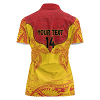 Papua New Guinea Rugby Custom Women Polo Shirt Go Kumuls PNG - Polynesian Pattern