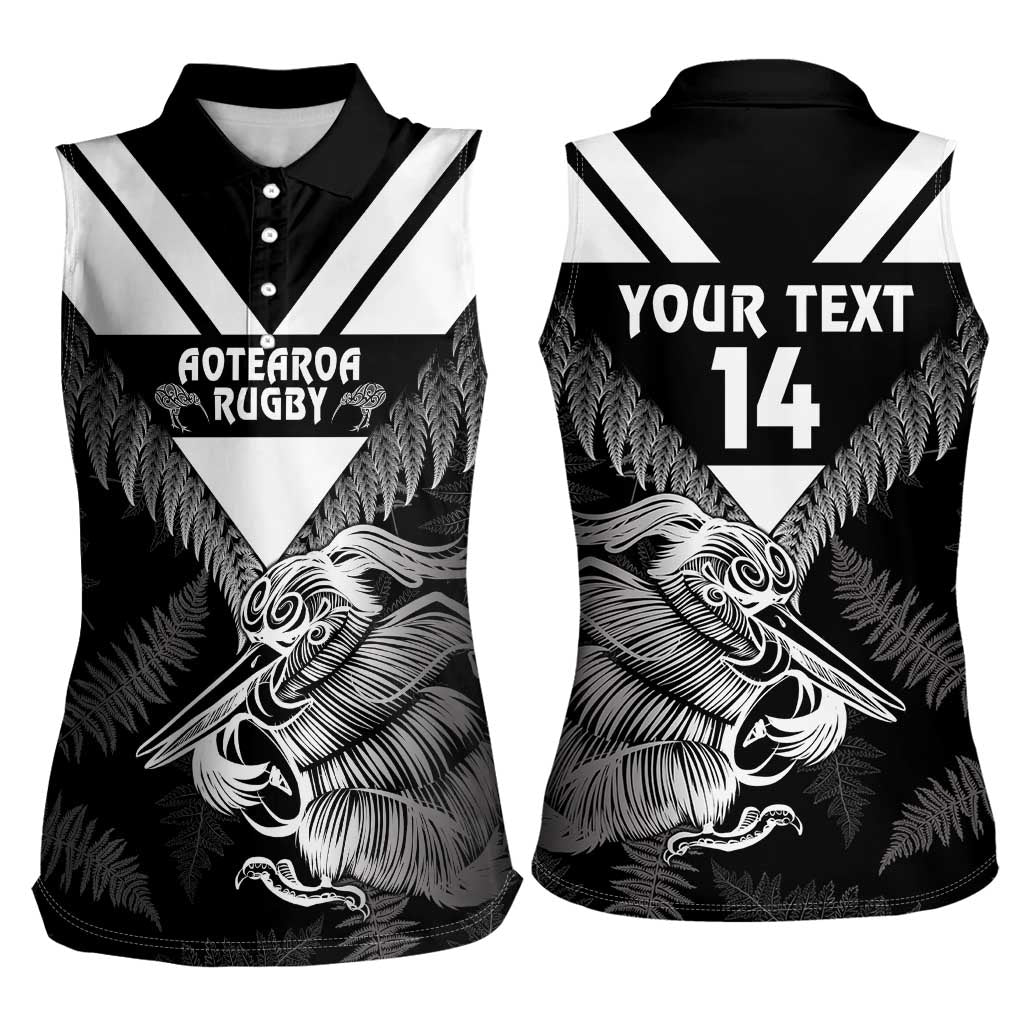 Aotearoa Silver Fern Rugby Custom Women Sleeveless Polo Shirt 2024 Go Kiwi LT14 - Polynesian Pride