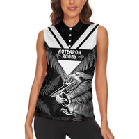 Aotearoa Silver Fern Rugby Custom Women Sleeveless Polo Shirt 2024 Go Kiwi LT14 - Polynesian Pride